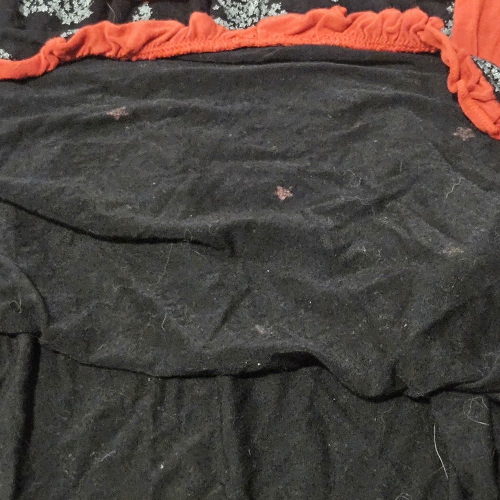 Kickee Kids Girls Size 5/6 Christmas Tree Holiday Tunic Dress Red Black - Picture 6 of 7